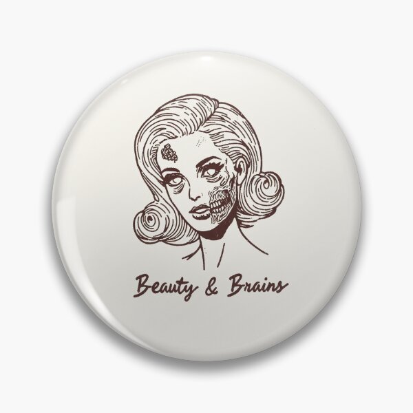 Item preview, Beauty & Brains Halloween designed and sold by Retro Travel Design.