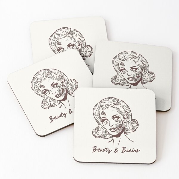 Item preview, Beauty & Brains Halloween designed and sold by Retro Travel Design.