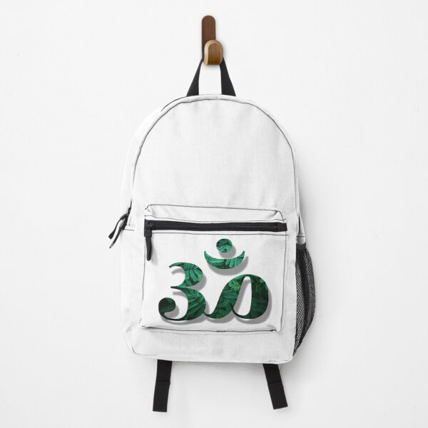 Item preview, ॐ | Om | Ohm with green leaves inside designed and sold by mixMixtli.