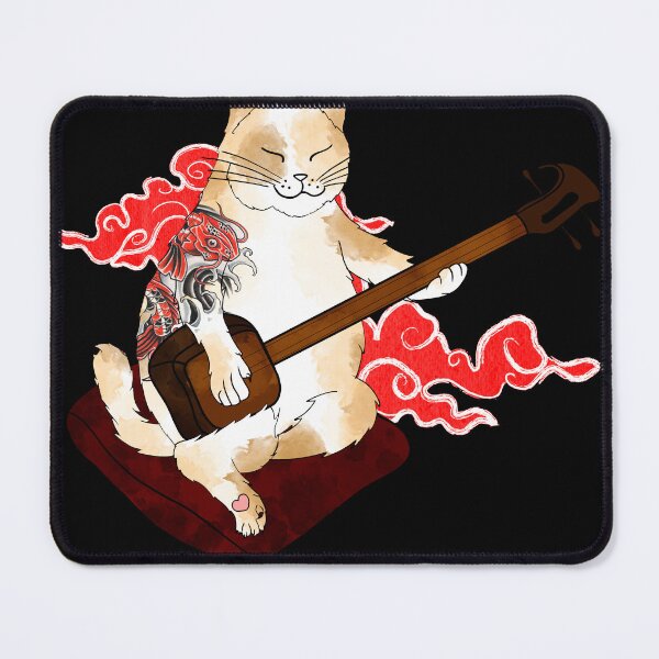 Item preview, Japanese cat with irazumi tattoo designed and sold by IrezumiZoo.