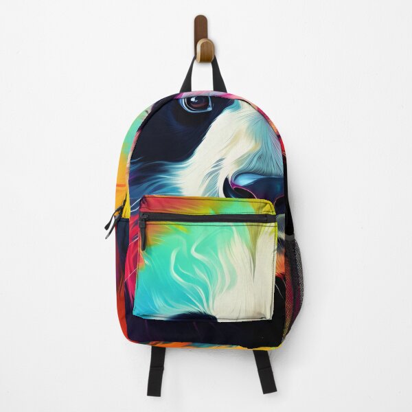 Item preview, colorful neon panda bear digital art print designed and sold by dcrc.