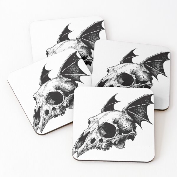Item preview, winged skull designed and sold by CALAMITYMOSS.