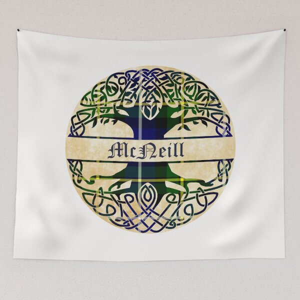 Item preview, McNeill Tree of Life Clan Scottish Surname tartan designed and sold by BagTown Clans.