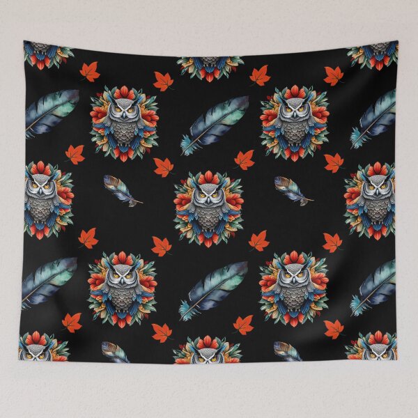 Item preview, Owl And Flowers designed and sold by TeyMank.