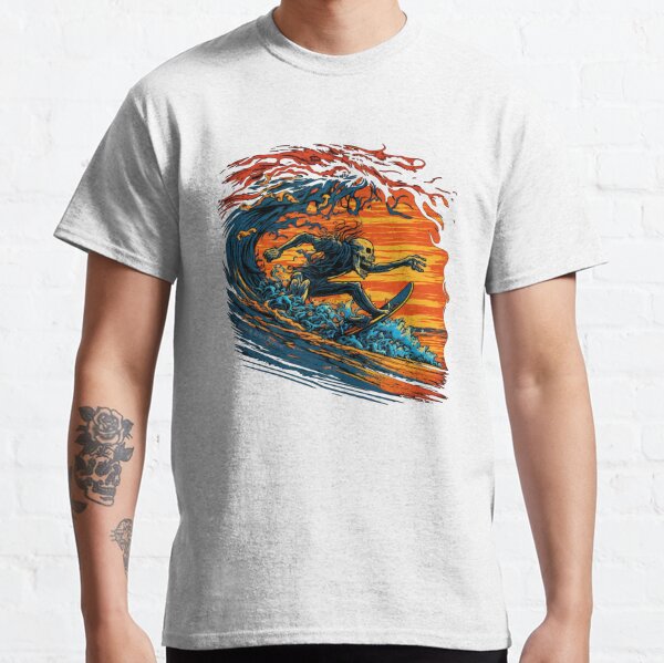 Grateful Dead California Surf Shirt Skeleton Surfer Tee 