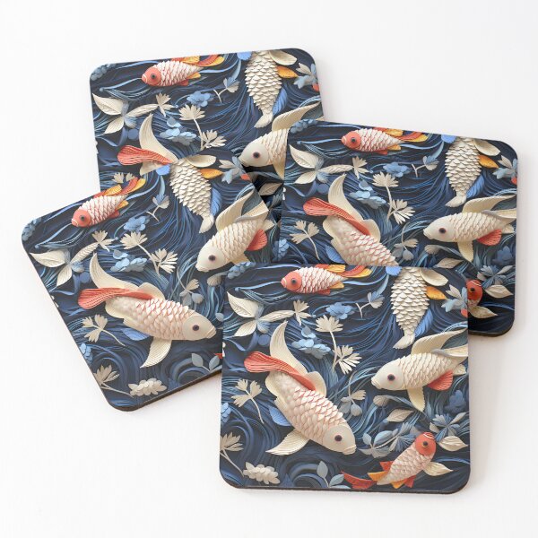 Item preview,  colorful shibori fish tessellations designed and sold by ckwags.