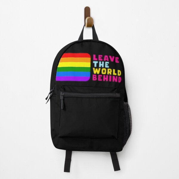 Item preview, LEAVE THE WORLD BEHIND LGBT qoute interesting text on t shirt, funny, cool designed and sold by ironpalette.