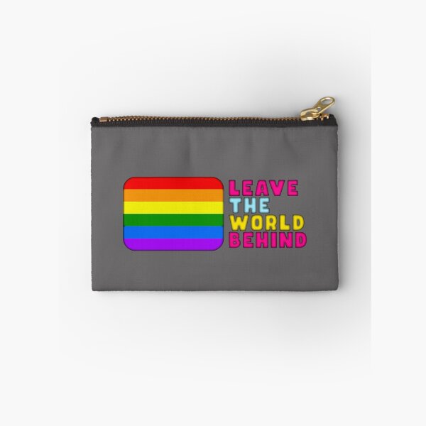 Item preview, LEAVE THE WORLD BEHIND LGBT qoute interesting text on t shirt, funny, cool designed and sold by ironpalette.