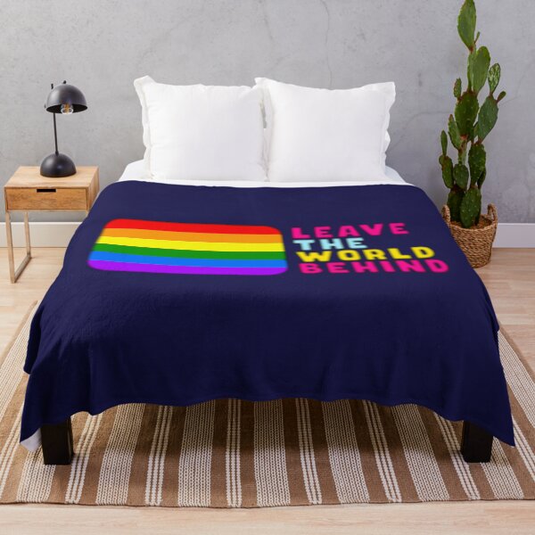 Item preview, LEAVE THE WORLD BEHIND LGBT qoute interesting text on t shirt, funny, cool designed and sold by ironpalette.