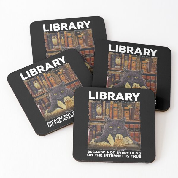 Item preview, Black Cat Library Because Not Everything On The Internet Is True designed and sold by CassarahBorns.