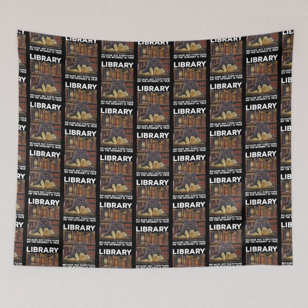 Item preview, Black Cat Library Because Not Everything On The Internet Is True designed and sold by CassarahBorns.