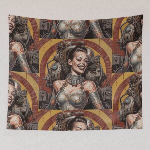 Item preview, Sci-Fi Cyberpinup Futuristic Beauties & Retro Glam designed and sold by GueloStudio.