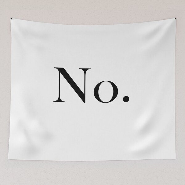 Item preview, "No." (Black text version) designed and sold by ShailleMaille.