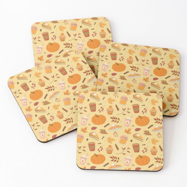 Item preview, Autumn pumpkin pie and drinks MouskiStyle designed and sold by MouskiStyle.