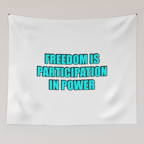 Item preview, Freedom is participation in power - Cicero political philosophy quote - freedom quotes designed and sold by Inspirationmotivation.