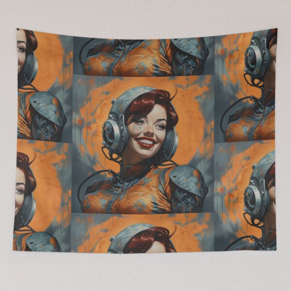 Item preview, Sci-Fi Cyberpinup Futuristic Beauties & Retro Glam designed and sold by GueloStudio.