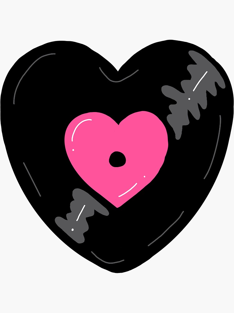 Black & Pink Hearts Vinyl - 8