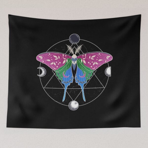 Item preview, Polysexual Luna Moth LGBT Pride Flag designed and sold by Clara Hollins.
