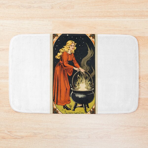 Item preview, Pretty Red Witch With Boiling Cauldron designed and sold by KoliBabb.