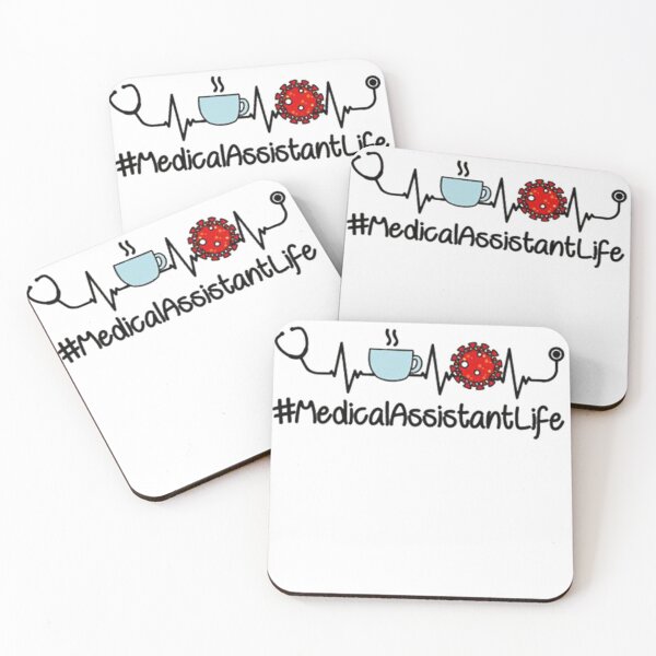 Item preview, medical-assistant-life-coffee-nursing-heartbeat-stethoscopes-love designed and sold by VenettaDesena.