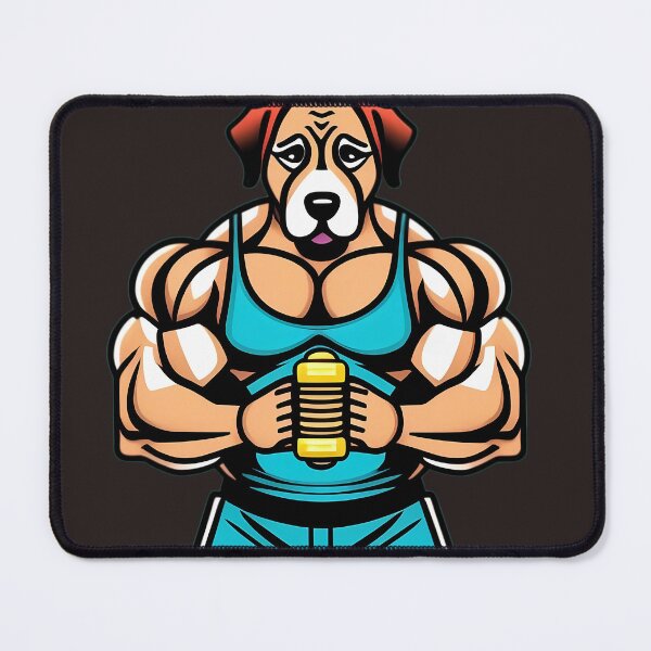 Item preview, muscular dog gym designed and sold by HannabiArts.