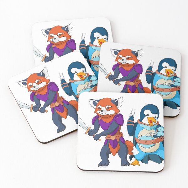 Item preview, Red panda warrior and penguin rogue designed and sold by SilverPawGD.