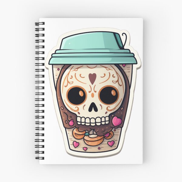 Item preview, Coffee and Skull Cup sticker designed and sold by EbyssLabsMerch.