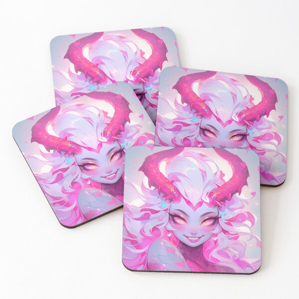 Item preview, Cute Pink Love Demon Succubus Anime Girl designed and sold by bubblegoth.