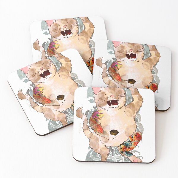 Item preview, Japanese cat (irezumi style) designed and sold by IrezumiZoo.