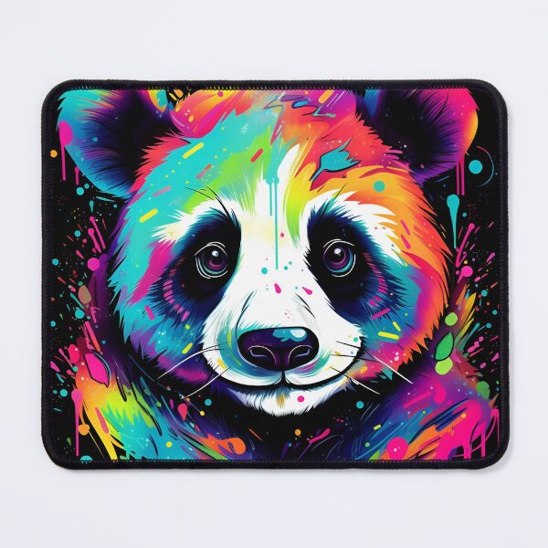 Item preview, Colorful Neon Panda bear digital art print designed and sold by dcrc.