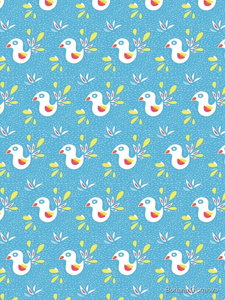 Thumbnail 5 of 5, A-Line Dress, Abstract Bird In Spring designed and sold by Boriana Giormova.