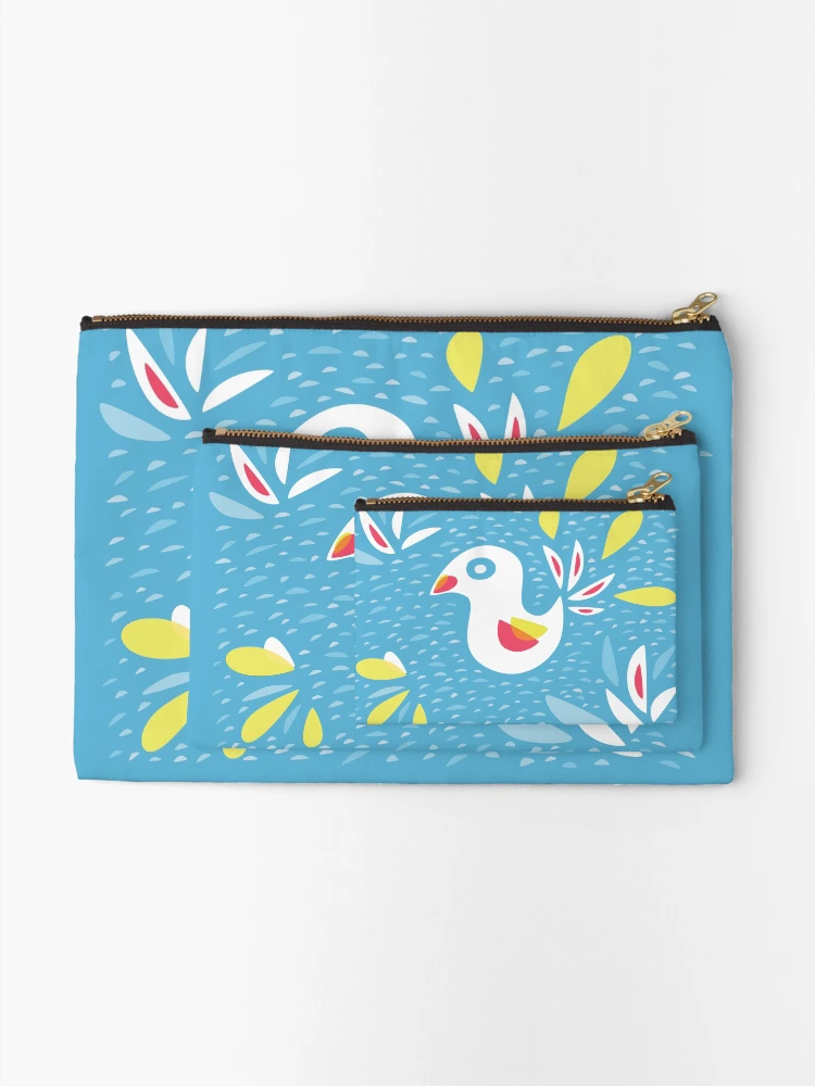 Thumbnail 2 of 4, Zipper Pouch, Abstract Bird In Spring designed and sold by Boriana Giormova.