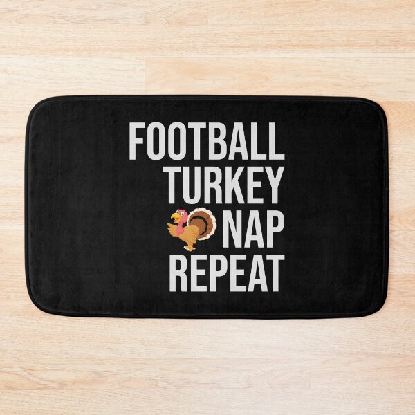 Item preview, Football Turkey Nap Repeat Thanksgiving designed and sold by ArtMeetsPizza.