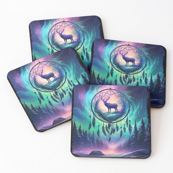 Item preview, Dreamcatcher Northern Light Aurora Borealis Scenery Mountains Rivers Trees designed and sold by NLTees.