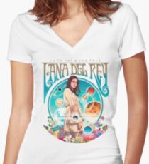 Lana Del Rey fanart Women's Fitted V-Neck T-Shirt