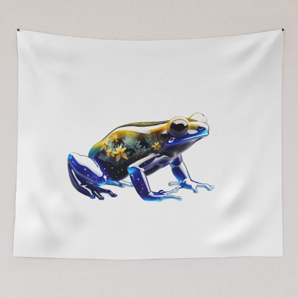 Item preview, Glass space and flowers dart frog designed and sold by KenVulf.