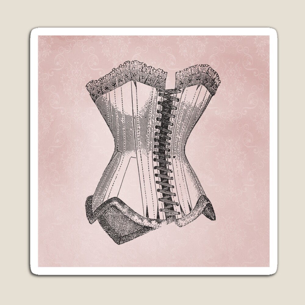 Corset history fashion victorian wall decor vintage | Art Board Print