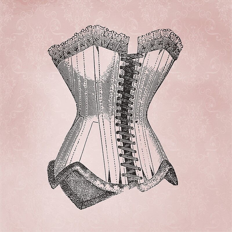 “Corset history fashion victorian wall decor vintage” by Khokhloma