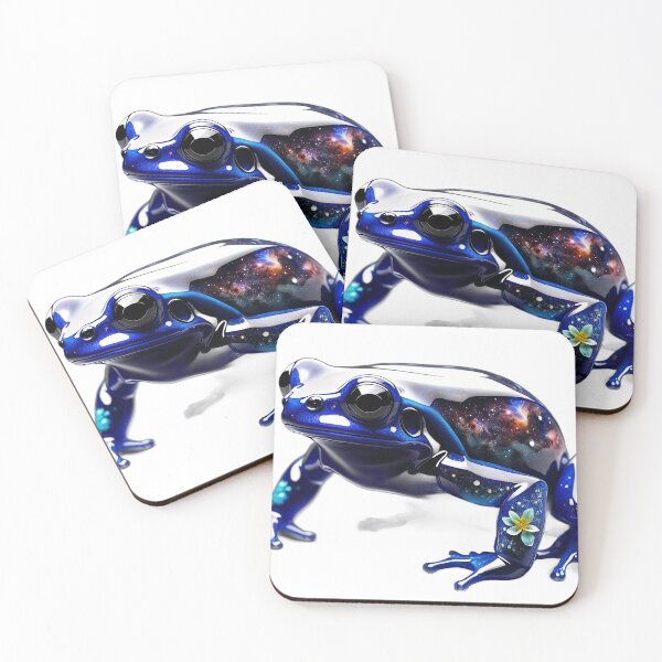 Item preview, Glass space and flowers dart frog designed and sold by KenVulf.