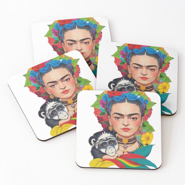 Item preview, Frida Kahlo and her monkey designed and sold by MundoDISARE.