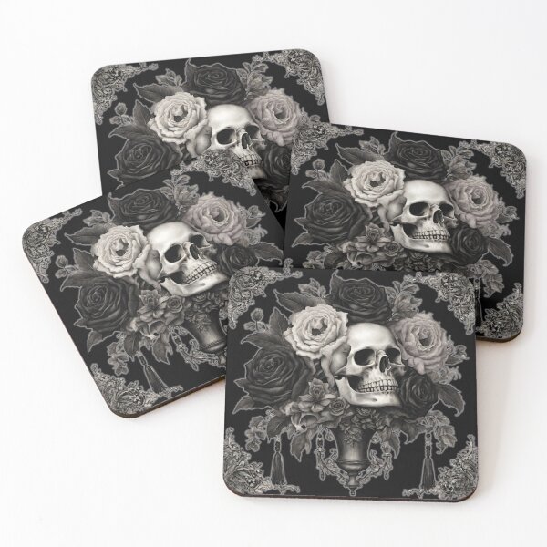 Item preview, Goth Bouquet Skulls Black Roses designed and sold by Denvervineart.