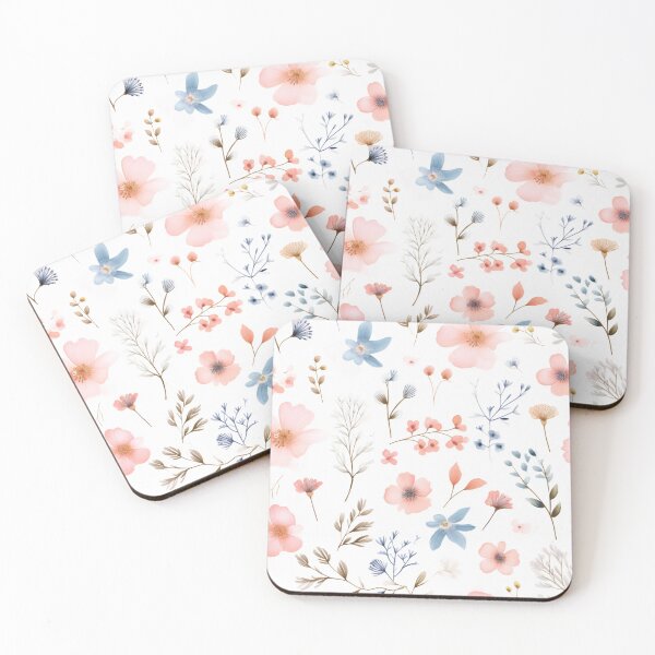 Item preview, Pink and Blue Springflower Watercolor Pattern designed and sold by Haevichi.