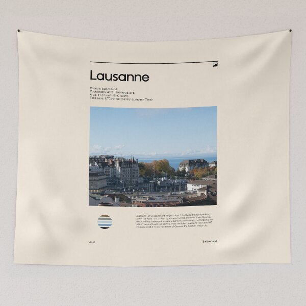 Item preview, Visit Lausanne, Switzerland (Travel poster) designed and sold by RabbitK.