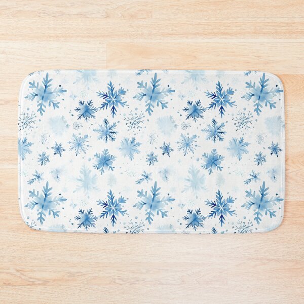 Item preview, Blue Watercolor Snowflake Pattern designed and sold by Haevichi.