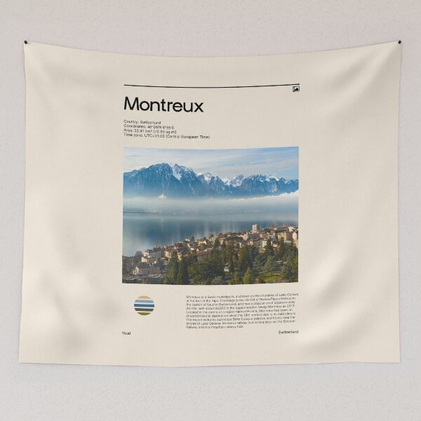 Item preview, Visit Montreux, Switzerland (Travel poster) designed and sold by RabbitK.