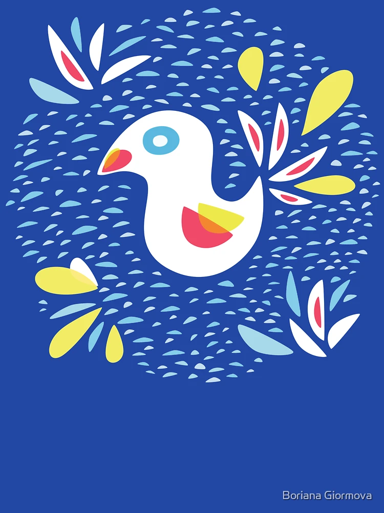 Thumbnail 6 of 6, Zipped Hoodie, Abstract Bird In Spring designed and sold by Boriana Giormova.