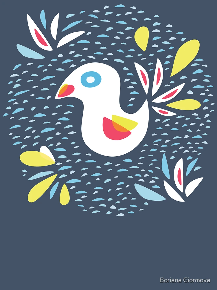 Thumbnail 7 of 7, Oversized T-Shirt, Abstract Bird In Spring designed and sold by Boriana Giormova.