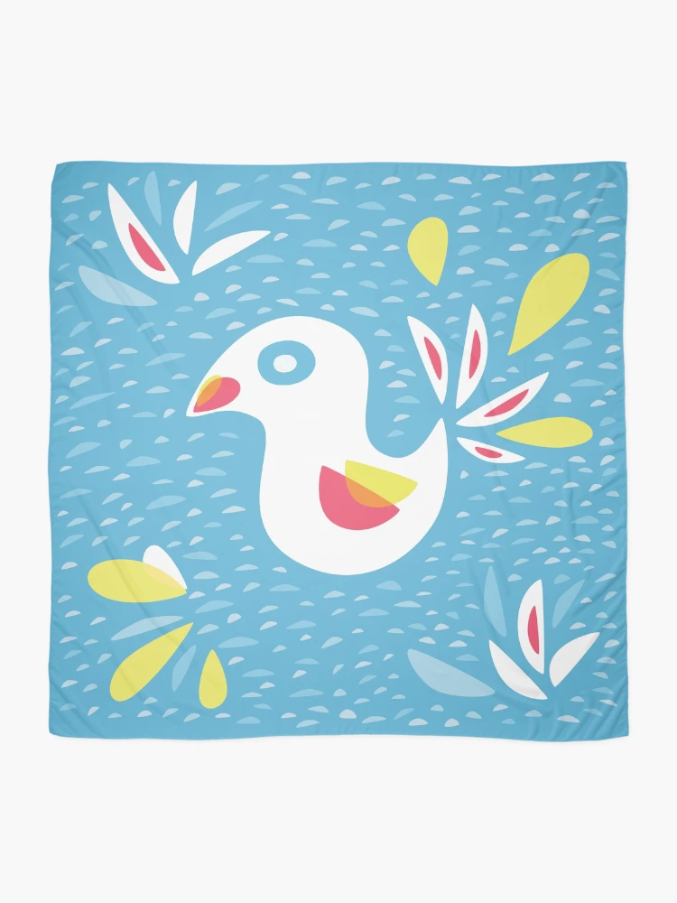 Thumbnail 2 of 3, Scarf, Abstract Bird In Spring designed and sold by Boriana Giormova.