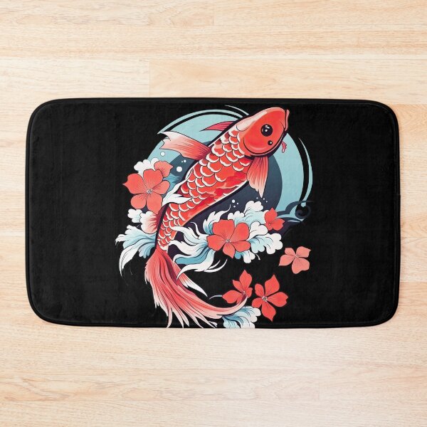 Item preview, Koi Fish with Chrysanthemum Flower in Vector Style 7 designed and sold by eyestetix.