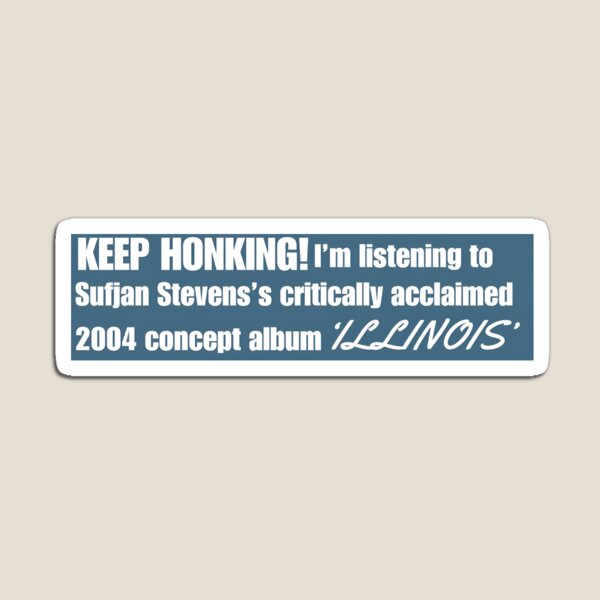Keep Honking! Listening to Night Shift by Lucy Dacus Sticker for Sale by  magxpie